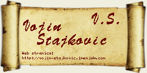 Vojin Stajković vizit kartica